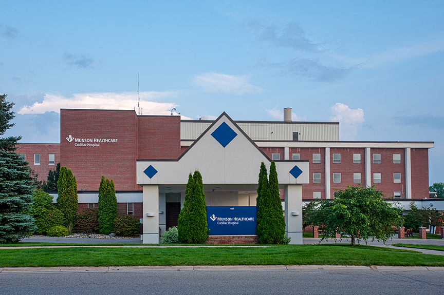 exterior photo of cadillac hospital