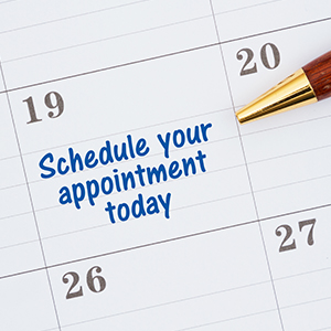 Calendar with reminder to schedule an appointment