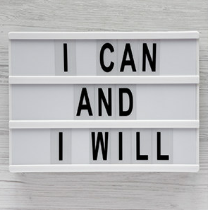a sign that says &quot;i can and i will&quot;